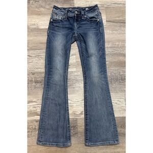 Vtg Miss Me Girls Embellished Low Rise Bootcut Jeans Girls 10 Bling Bling Denim